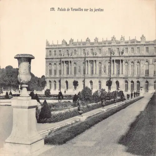 A677 Frankreich Palais de Versailles sur les Jardins Schlossgarten Vintage Postkarte