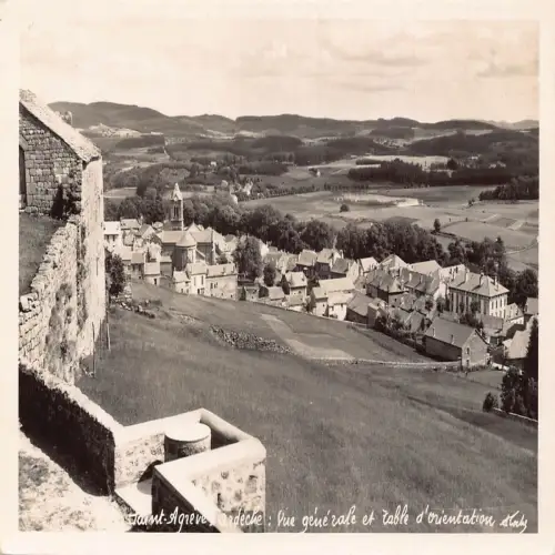 A677 Frankreich Saint-Agreve Gesamtansicht RPPC Vintage Postkarte