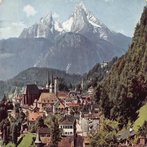 B119 Deutschland 1927 Berchtesgaden mit Watzmann alte Postkarte