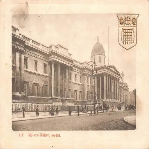 B130 England 1907 National Gallery London Vintage Postkarte