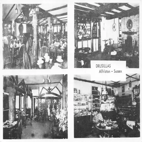B130 England Drusillas Inn Alfriston Sussex Inn und Karte Postkarte