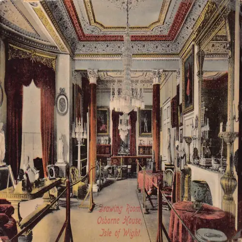 B127 England Salon Osborne House Isle of Wight Vintage Postkarte