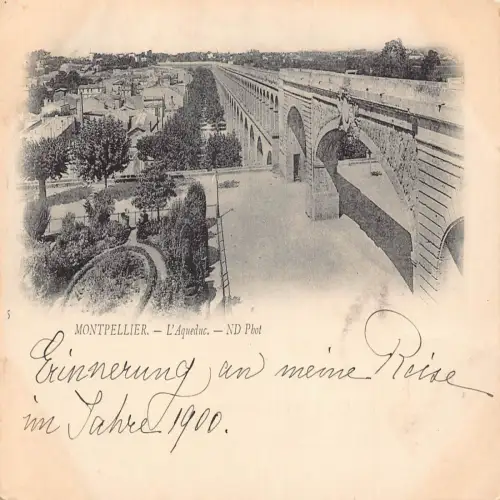 A678 Frankreich Montpellier L'Aqueduc Aquädukt Vintage Postkarte