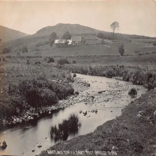 B130 England Hartland Tour at Dart Post Bridge Vintage Postkarte