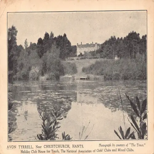 B127 England 1950 Avon Tyrell bei Christchurch Hants Vintage Postkarte
