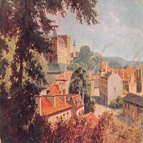B129 England Blick vom sonnigen Süden Industrie Vintage Postkarte
