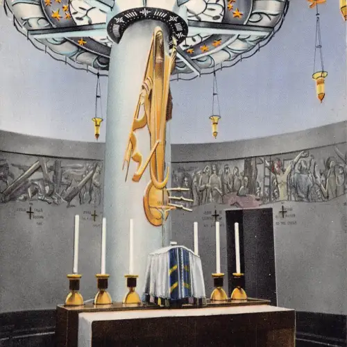 A679 US Massachusetts Boston Chapel of our Lady of Airways Flughafen Postkarte