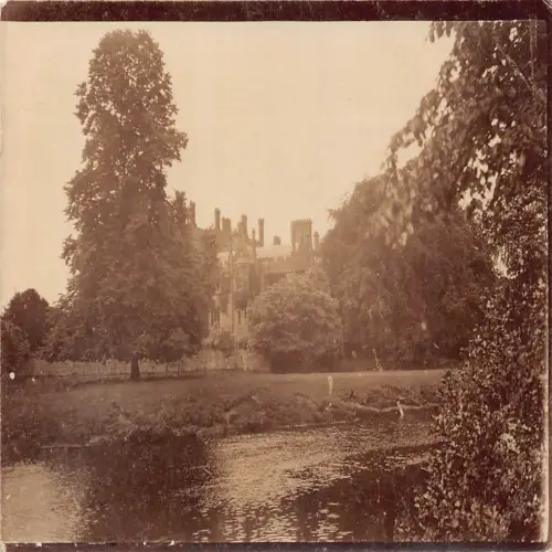 B128 England Tamworth Castle RPPC Vintage Postkarte