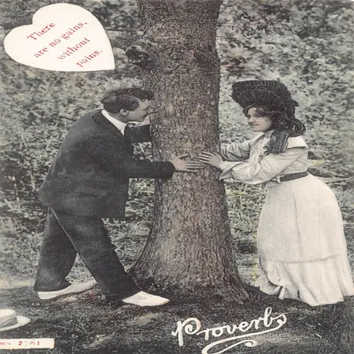 A680 Sprüche Es gibt keine Körner ohne Schmerzen Paar Liebe Romantik Postkarte