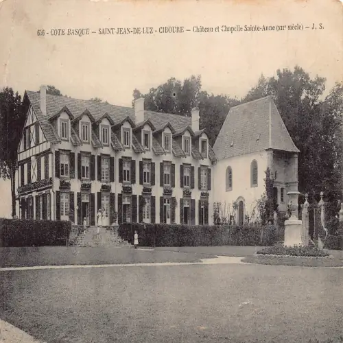 A681 Frankreich Cate Bosque Saint Jean de Luz Chateau Chapelle Sainte Anne Postkarte