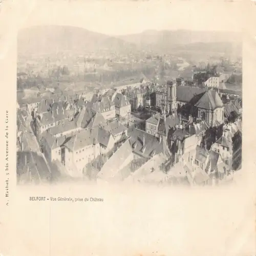 A681 Frankreich Belfort Gesamtansicht Schloss Vintage Postkarte