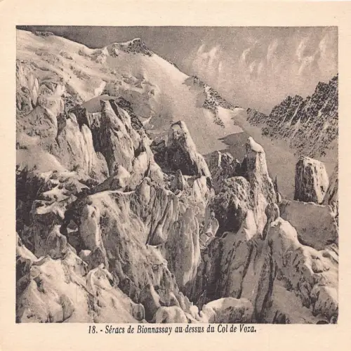 A682 Frankreich Seracs de Bionnassay au dessus du Col de Voza Berg Postkarte