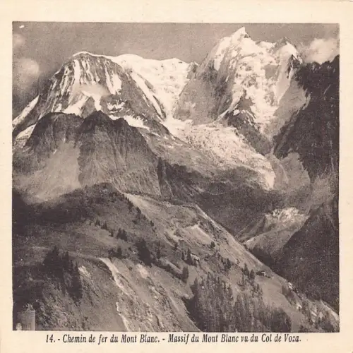 A682 Frankreich Mont Blanc Massiv Berg vu du Col de Voza Postkarte