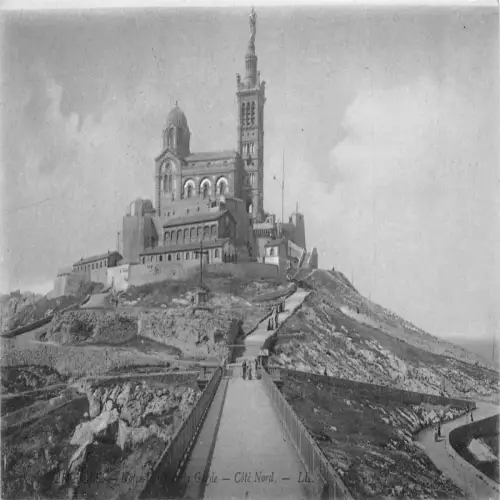 A682 Frankreich Marseille Notre-Dame de la Garde Nord Ansicht Postkarte