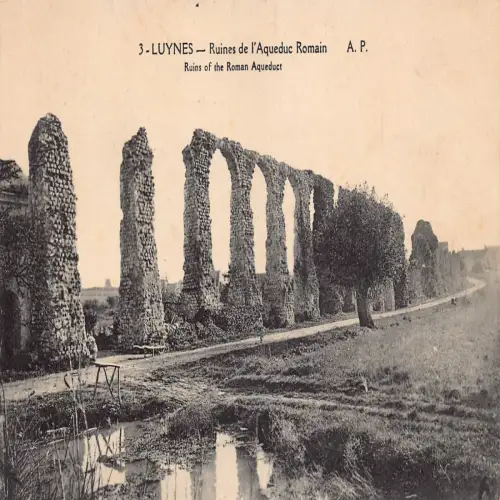 A683 Frankreich Luynes Ruinen des römischen Aquädukts Vintage Postkarte