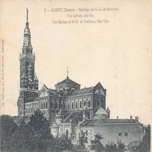 A683 Frankreich Albert Basilika ND de Brebieres East Side Vintage Postkarte