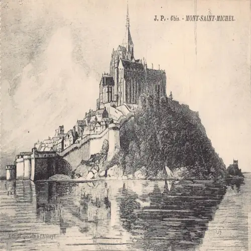 A683 Frankreich 1926 Mont Saint Michel Art Vintage Postkarte