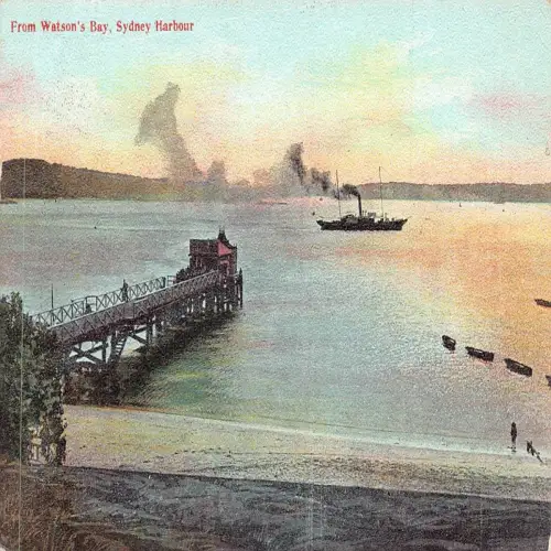 A684 Australien von Watson's Bay Harbour Sydney Steamboat Vintage Postkarte