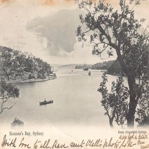 A684 Australien 1905 Mosman's Bay Sydney Vintage Postkarte