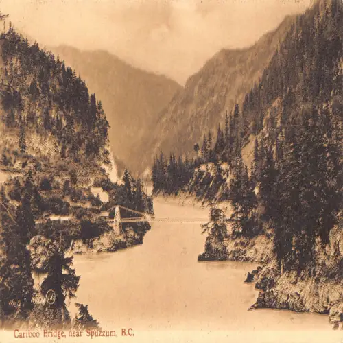 A684 Kanada Karibu Brücke bei Spuzzum Vintage Postkarte