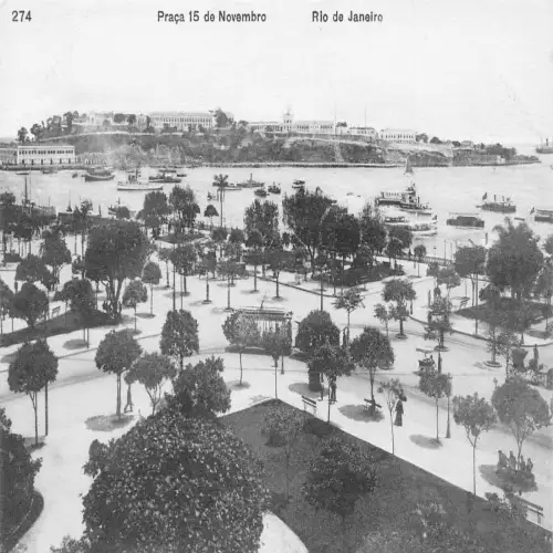 A685 Brasilien Rio de Janeiro Praca 15 de Novembro Vintage Postkarte