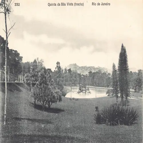 A685 Brasilien Quinta da Boa Vista Rio de Janeiro Vintage Postkarte