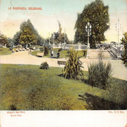 A685 Argentinien 1909 La Barranca Belgrano Vintage Postkarte