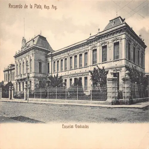 A685 Argentinien Recuerdo de la Plata Escuelas Graduadas Schule Vintage Postkarte
