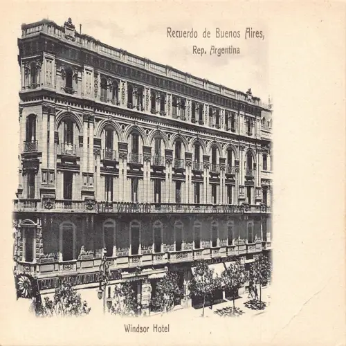 A685 Argentinien Recuerdo de Buenos Aires Windsor Hotel Vintage Postkarte