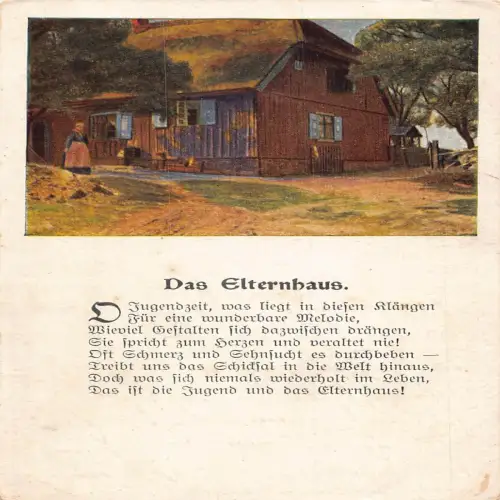 A688 Gedicht Das Elternhaus Elternhaus Schwarzwald Stil Postkarte