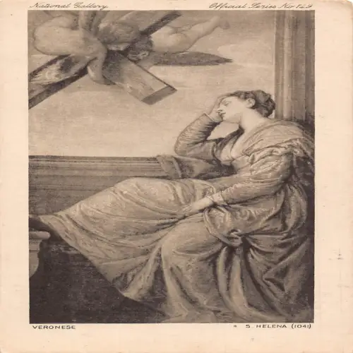 A689 Art Veronese S Helena Tire Woman Angels Caring Cross Postkarte