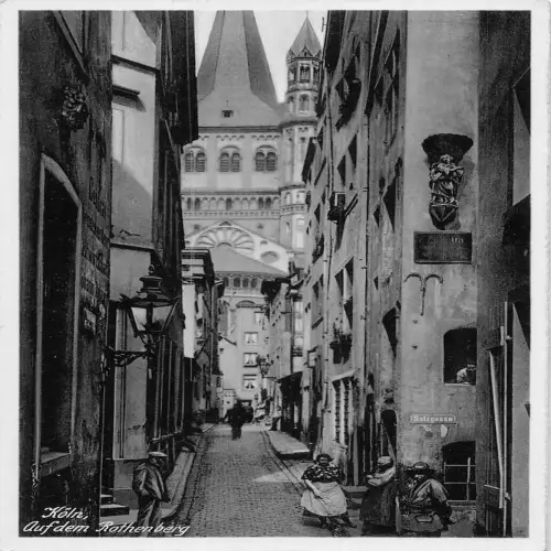 A690 Deutschland Köln Köln Auf dem Rothenberg Straße Vintage Postkarte