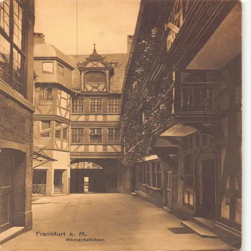 A690 Deutschland Frunkfurt a M Römerhoefchen Vintage Postkarte