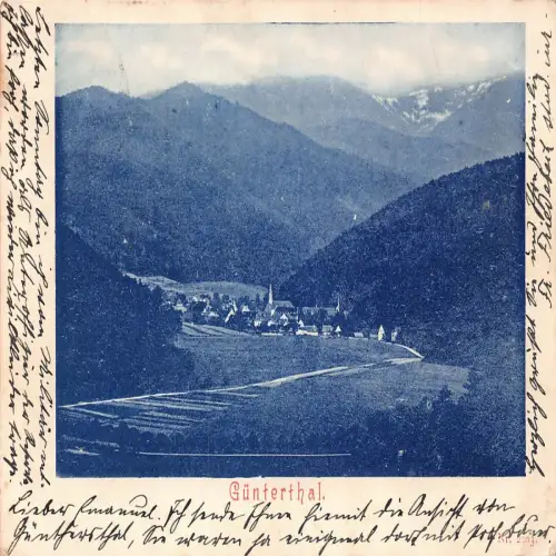 A691 Deutschland 1900 Günterthal Berg Vintage Postkarte