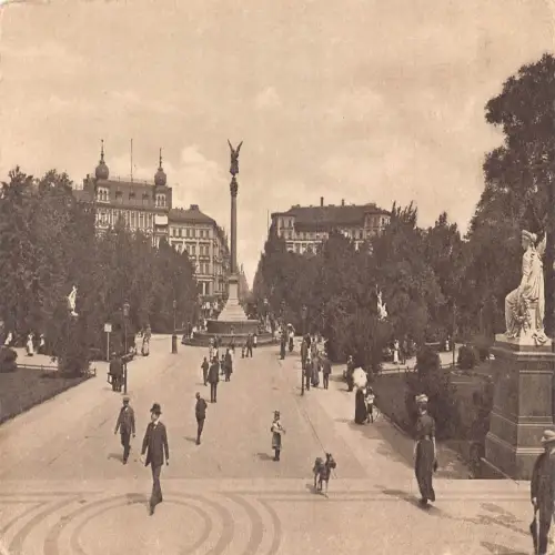 A690 Deutschland Berlin Beileanllianceplatz Platz Vintage Postkarte