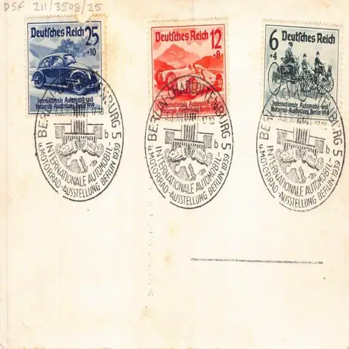 L007 Deutschland 1939 Berlin International Auto Expo seltene Briefmarken Vintage RPPC