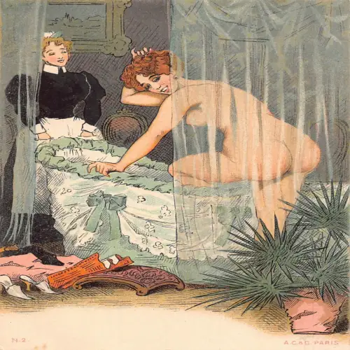 L474 AC & C Paris freche Geschichten über Bordelle Akt gewagte Vintage Postkarte