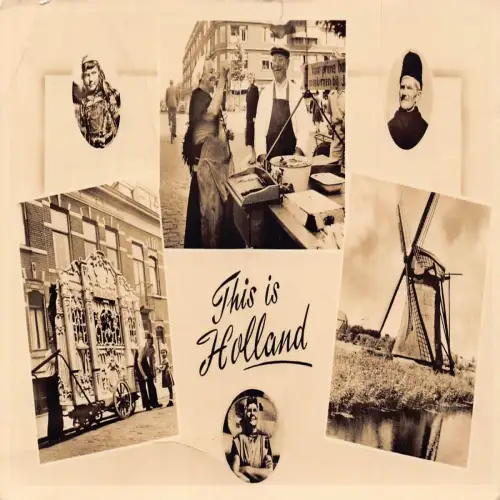 A660 Niederlande Dies ist Holland Windmühle Ethnischer Markt RPPC Vintage Postkarte