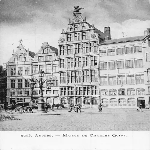 A661 Belgien Anvers Antwerpen Maison de Charles Quint Vintage Postkarte