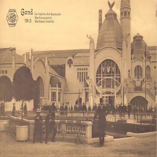 A661 Belgien Ausstellung Gand Gent Maschinen Galerie 1913 Postkarte