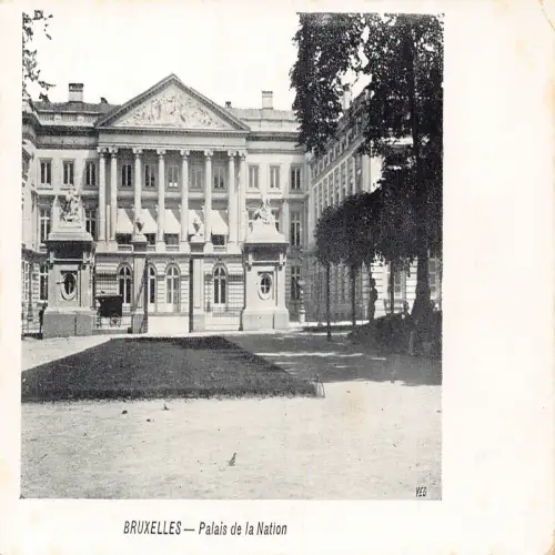 A661 Belgien Bruxelles Brüssel Palais de la Nation Vintage Postkarte