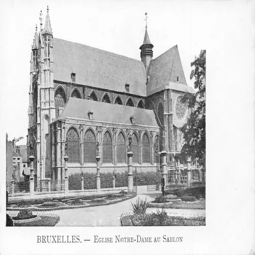 A661 Belgien Bruxelles Brüssel Eglise Notre Dame au Sablon Postkarte