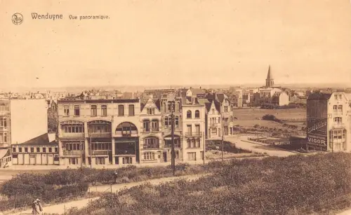 A661 Belgien Wenduyne Gesamtansicht Poudre Vigor Werbung Werbetafel Postkarte
