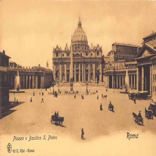 A663 Italien Rom Roma Piazza e Basilica S Pietro Vatikan Vintage Postkarte