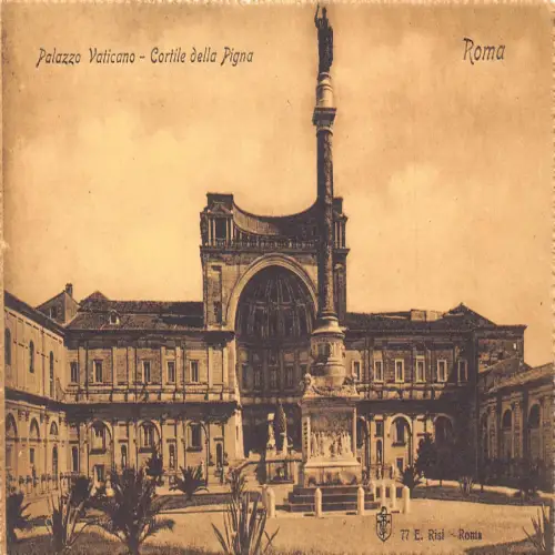 A663 Italien Rom Roma Vatikan Palazzo Cortile della Pigna Tannenzapfen Postkarte