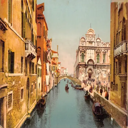 A663 Italien Venezia Venedig Rio de Mendicanti Brücke Vintage Postkarte