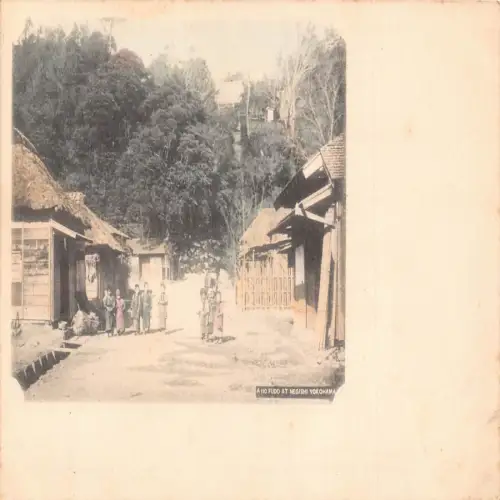 A662 Japan A Ilo Fudo bei Negishi Yokohama Bauernkinder Vintage Postkarte