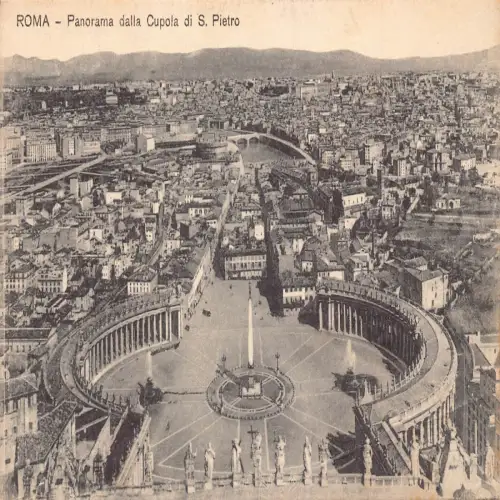 A663 Italien Rom Roma Vatikan Panorama della Cupola di S Pietro Postkarte