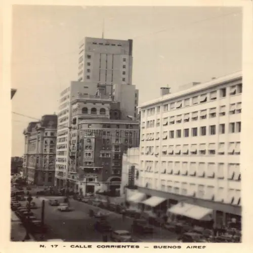A664 Argentinien Buenos Aires Calle Corrientes RPPC Vintage Postkarte