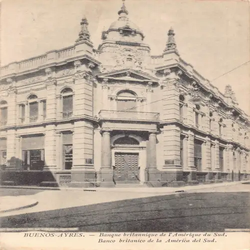 A665 Argentinien Buenos Aires Banco Britanico de la America del Sud Bank Postkarte